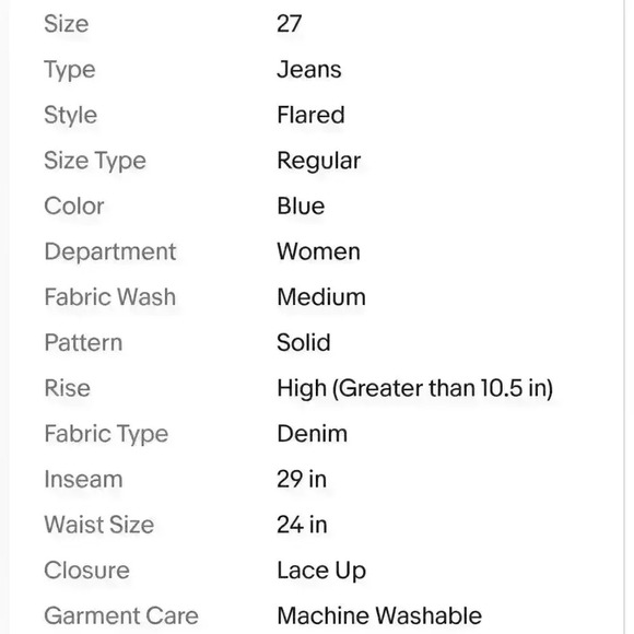 Astonishing Power Denim Lace-Up Medium Wash Bell Flare Zip-Detail Jeans - Picture 10 of 10